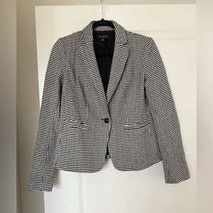 Ann Taylor Houndstooth Crop Blazer